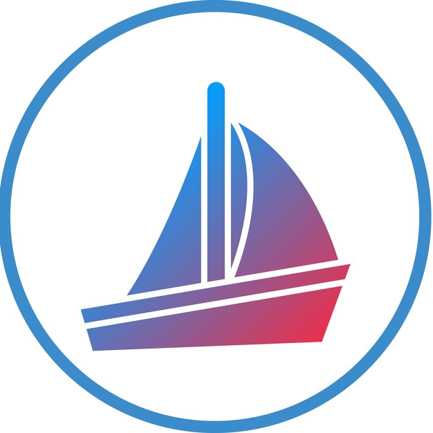 Vectorontwerp Zeilboot Icon Style