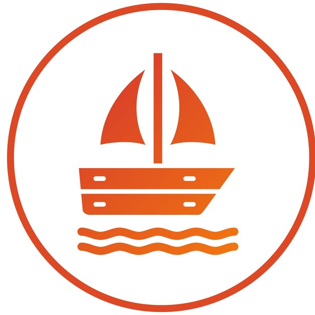 Vectorontwerp Zeilboot Icon Style