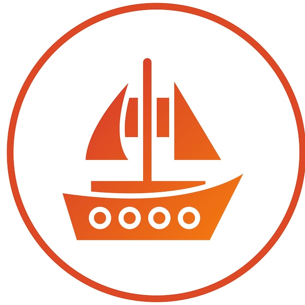 Vectorontwerp Zeilboot Icon Style