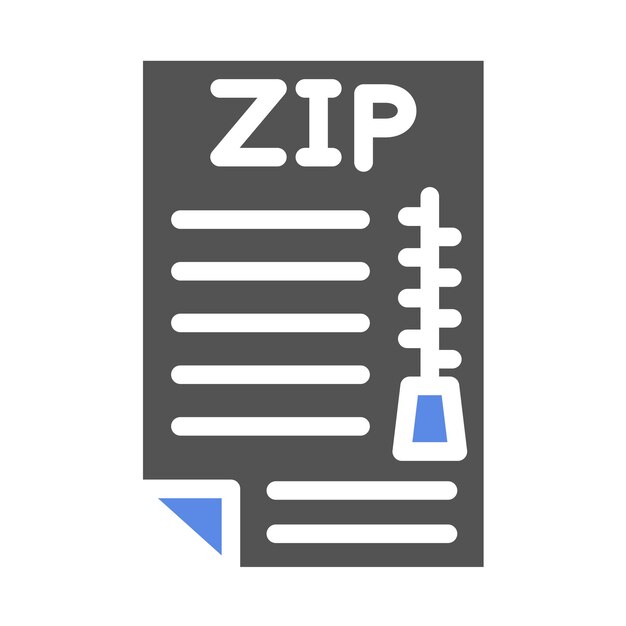 Vector vectorontwerp zip icon stijl