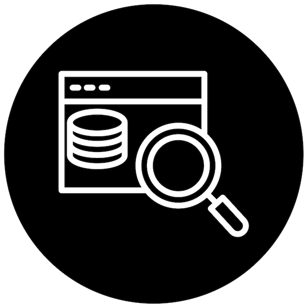 Vectorontwerp Zoektocht Database Icon Style