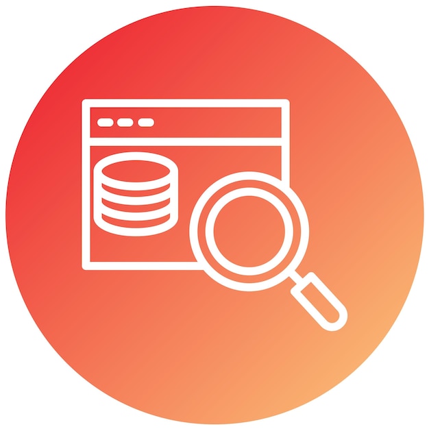 Vectorontwerp Zoektocht Database Icon Style
