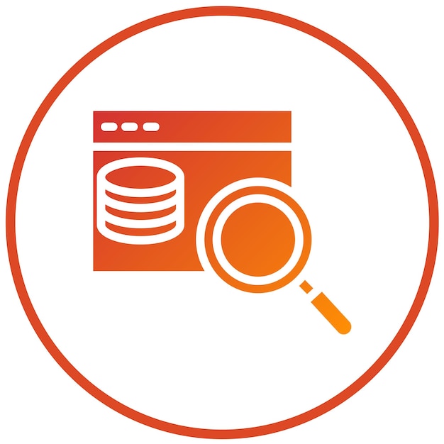 Vectorontwerp Zoektocht Database Icon Style
