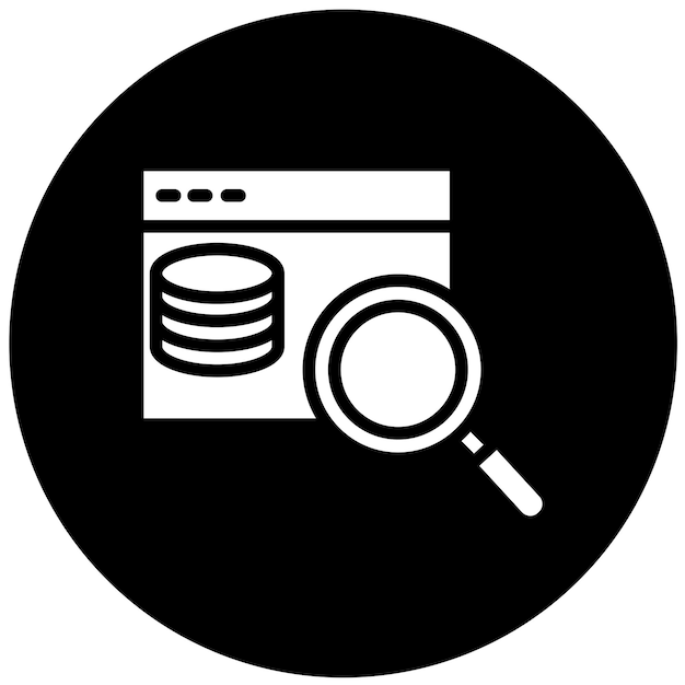 Vectorontwerp Zoektocht Database Icon Style