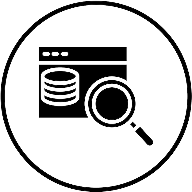 Vectorontwerp Zoektocht Database Icon Style