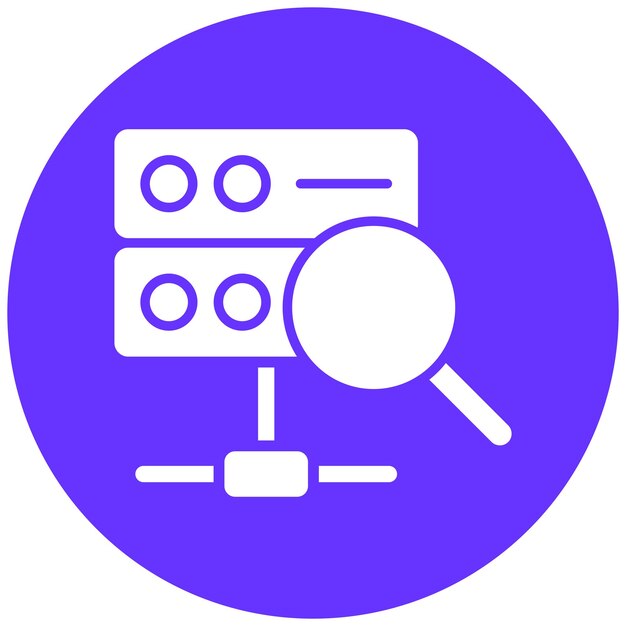Vectorontwerp Zoektocht Database Icon Style