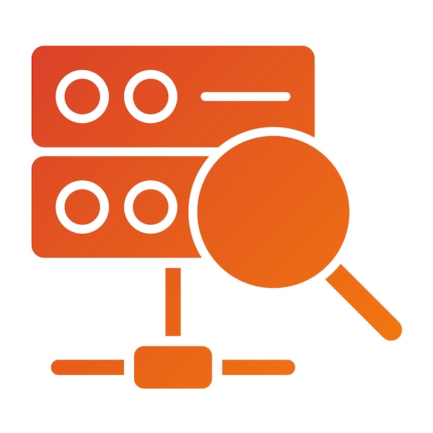 Vectorontwerp Zoektocht Database Icon Style