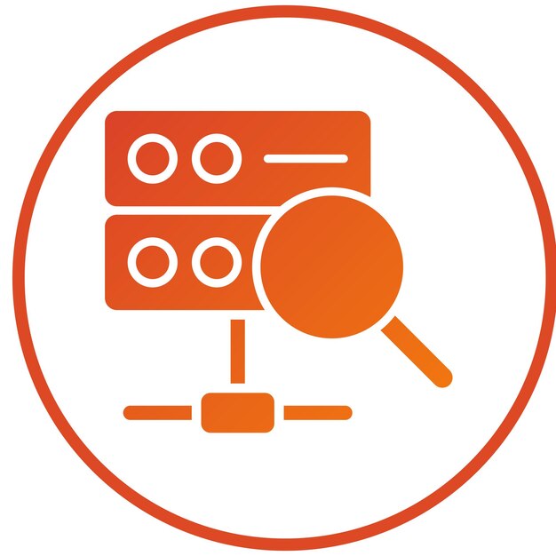 Vectorontwerp Zoektocht Database Icon Style