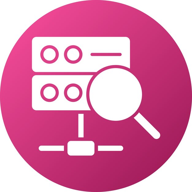 Vectorontwerp Zoektocht Database Icon Style