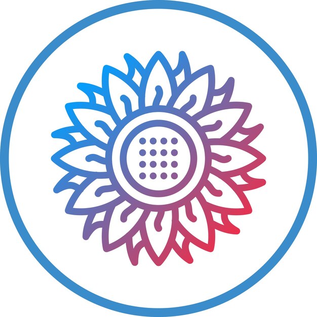 Vectorontwerp Zonnebloem Icon Style