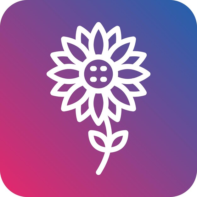 Vectorontwerp Zonnebloem Icon Style