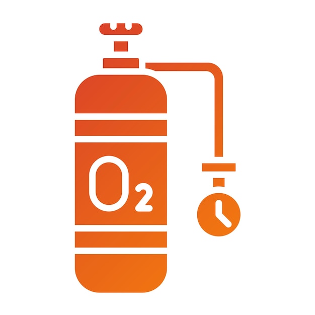 Vectorontwerp zuurstoftank Icon Style