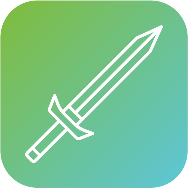Vectorontwerp Zwaard Icon Stijl