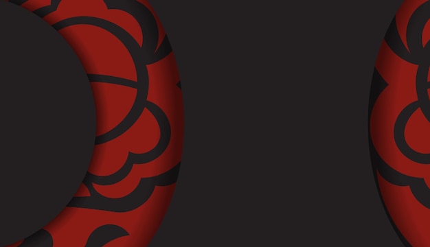 Vectorontwerpachtergrond met luxeornament. Zwarte banner met Maori-ornamenten voor uw logo.