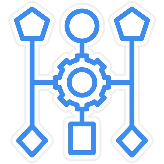 Vector vectorontwerpalgoritme icon style