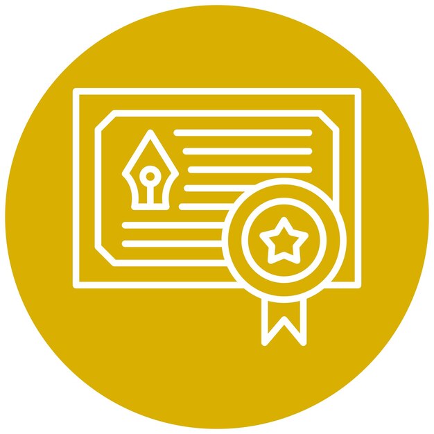 Vectorontwerpcertificaat Icon Style