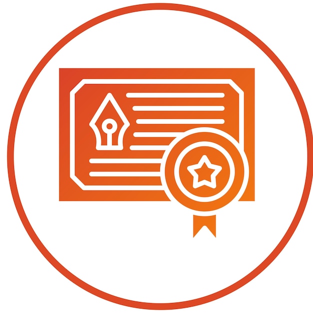 Vectorontwerpcertificaat Icon Style