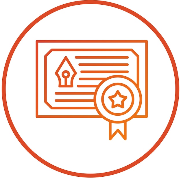 Vectorontwerpcertificaat Icon Style
