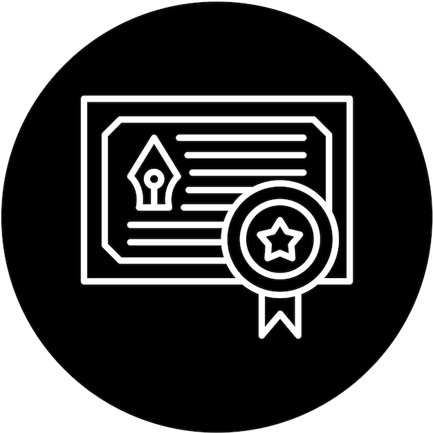 Vectorontwerpcertificaat Icon Style