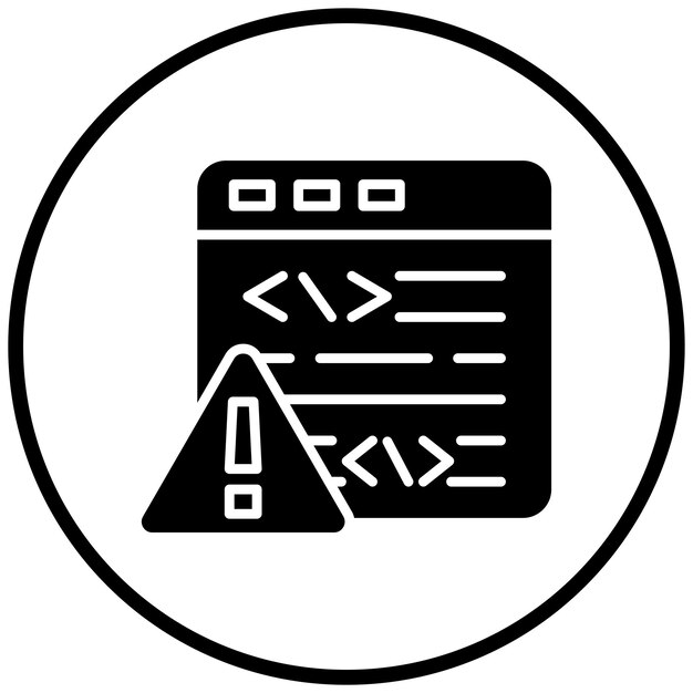 Vectorontwerpcode Fout Icon Stijl