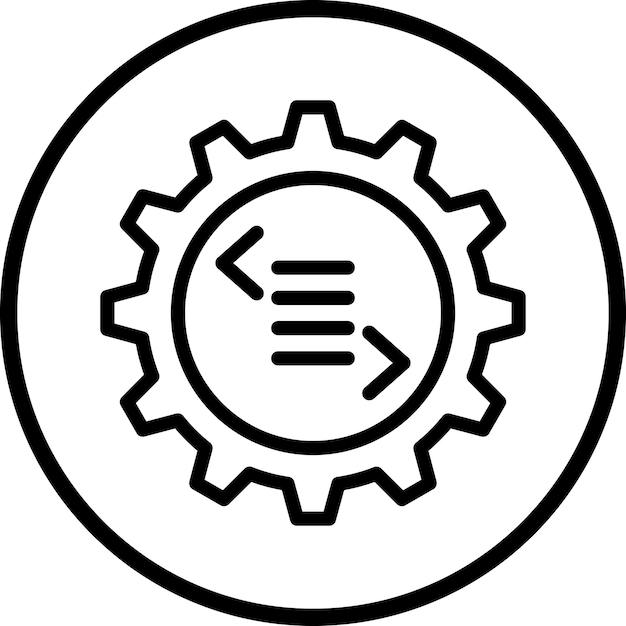 Vectorontwerpcode-instellingen Icon stijl