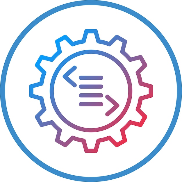 Vectorontwerpcode-instellingen Icon stijl