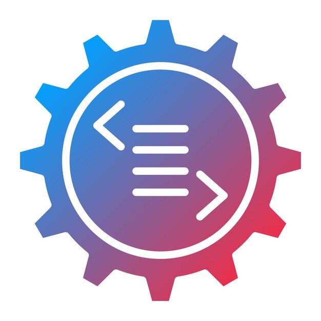 Vectorontwerpcode-instellingen Icon stijl