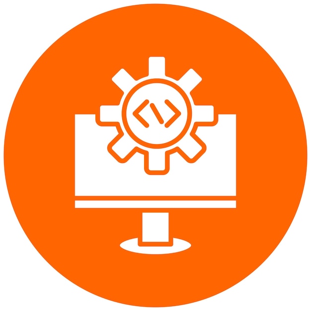 Vectorontwerpcode-instellingen Icon stijl
