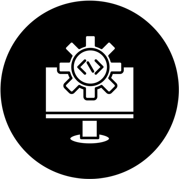 Vectorontwerpcode-instellingen Icon stijl