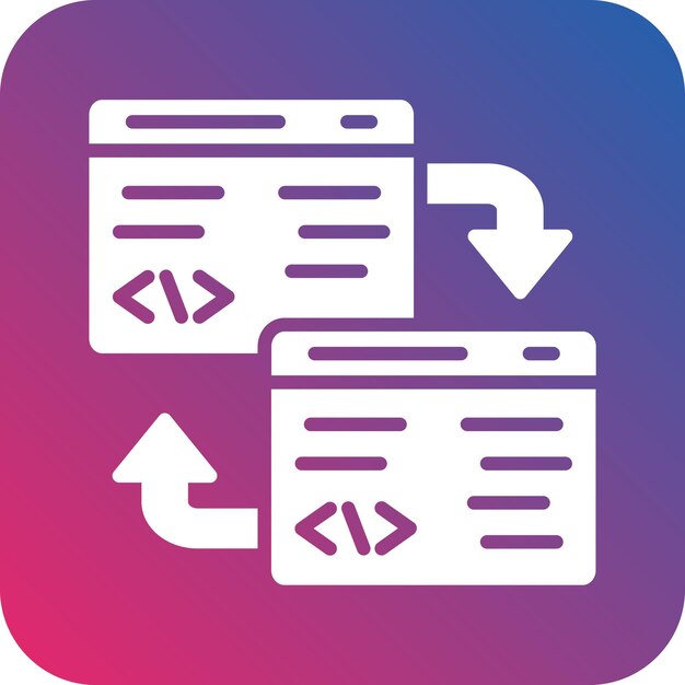 Vectorontwerpcode Refactoring Icon Style