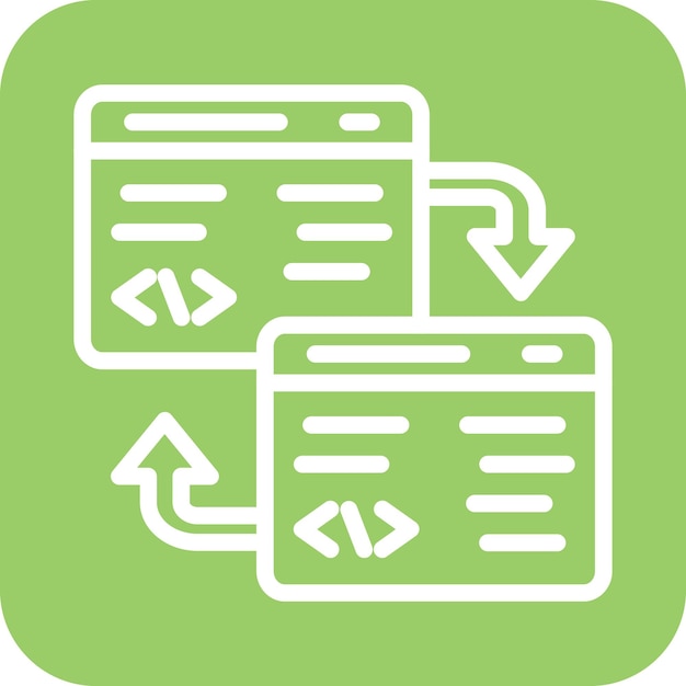 Vectorontwerpcode Refactoring Icon Style
