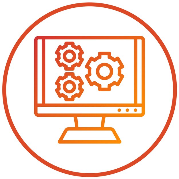 Vectorontwerpconfiguratie Icon Style