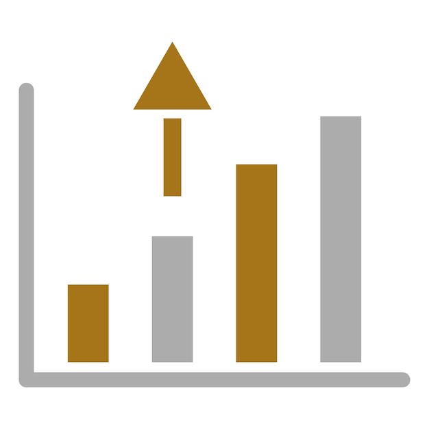Vectorontwerpgroei diagram Icon stijl