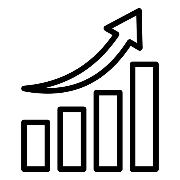 Vectorontwerpgroei Icon Stijl
