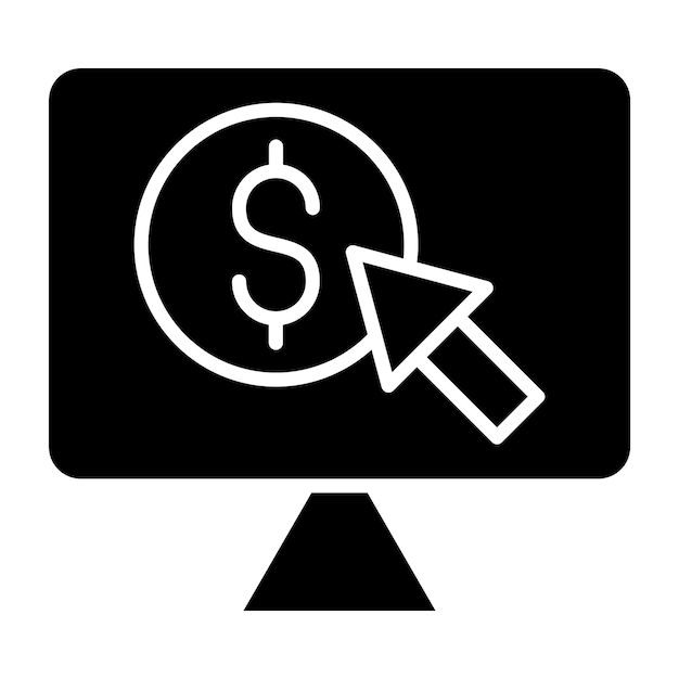 Vectorontwerpkosten per klik Icon Style