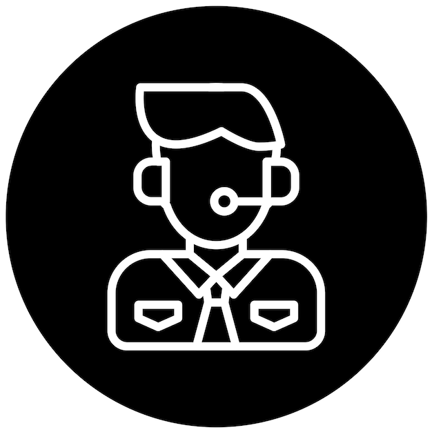 Vectorontwerpoproepagent Icon Style