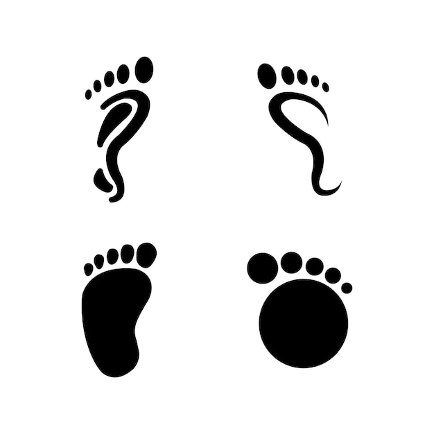 Vectorontwerpsjabloon voor het logo van de voetafdrukken