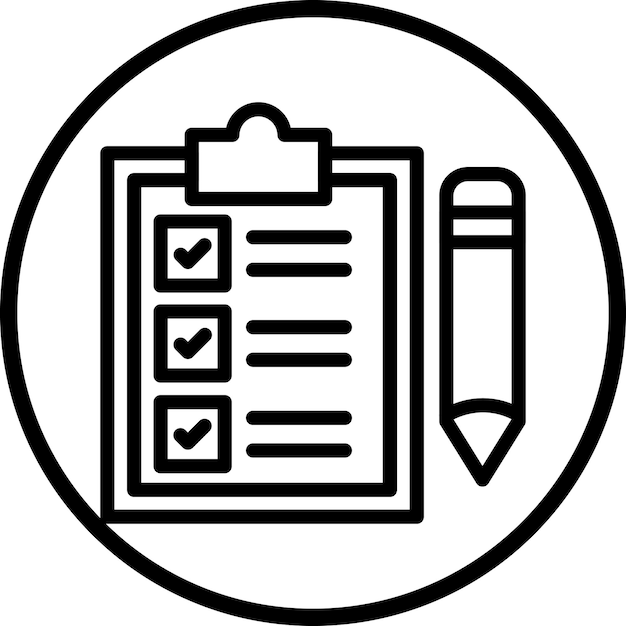 Vectorontwerptaken Checklist Icon Stijl