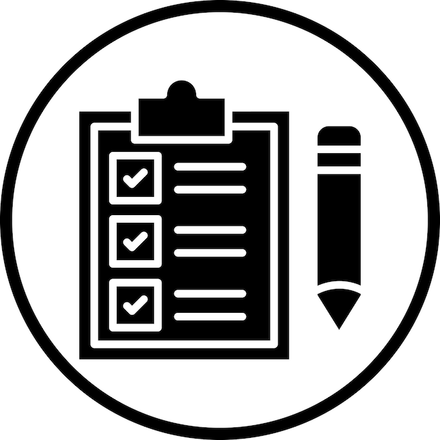 Vectorontwerptaken Checklist Icon Stijl