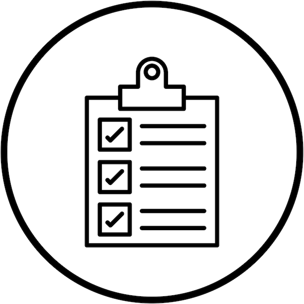 Vectorontwerptaken Checklist Icon Stijl