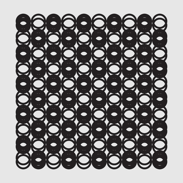 Vectorornament samengesteld uit cirkelelementen eenvoudig elegant