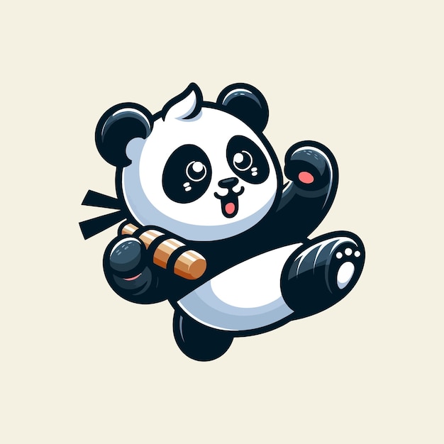 Vectorpanda-illustratie