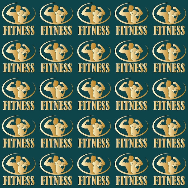 Vectorpatroon fitness logo