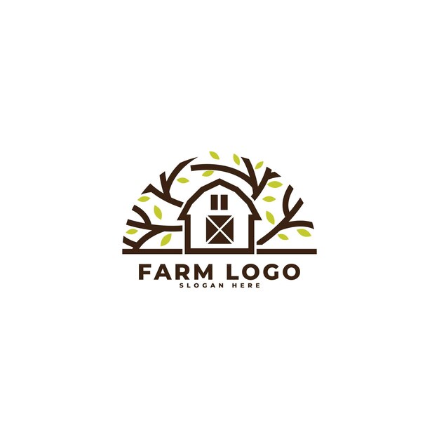 Vector vectorpatroon van het logo van de boerderij