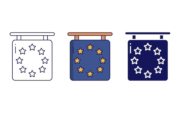 Vectorpictogram van de Europese Unie