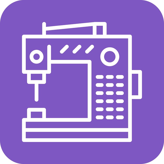 Vectorpictogram van de naaimachine illustratie van het naaimachinepictogram