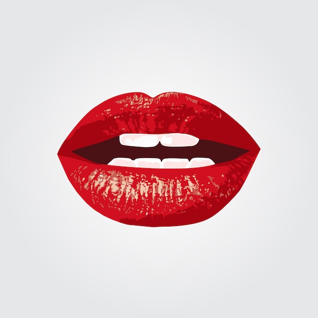 Vectorpictogram van sexy vrouwelijke open mond met lippen