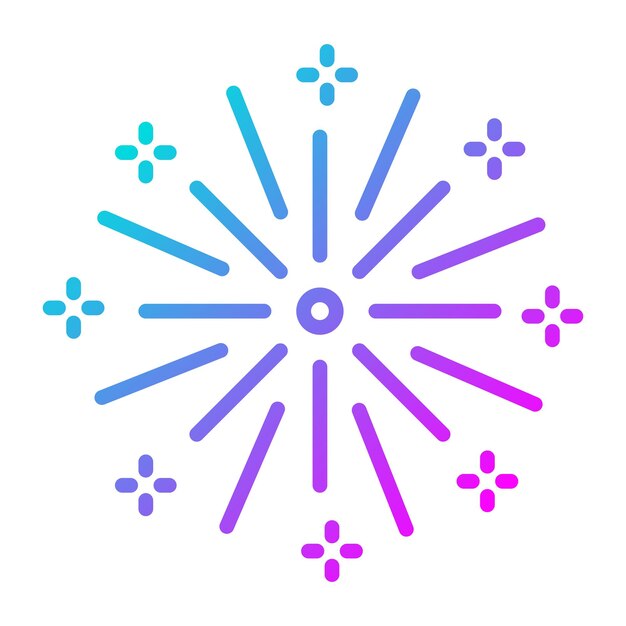 Vectorpictogram van vuurwerk Kan worden gebruikt voor verjaardagspictogram