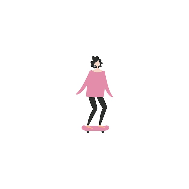 vectorpose met zwarte omtrekpose