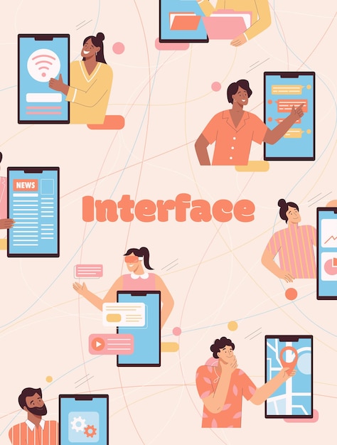 Vectorposter van interfaceconcept